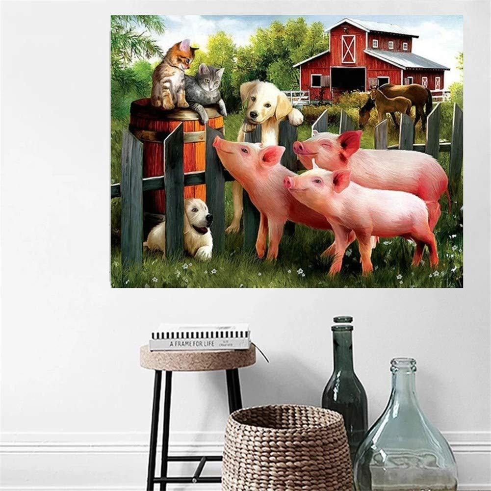 Pavemlo DIY 5D Diamond Painting Kits Cochon, Diamant