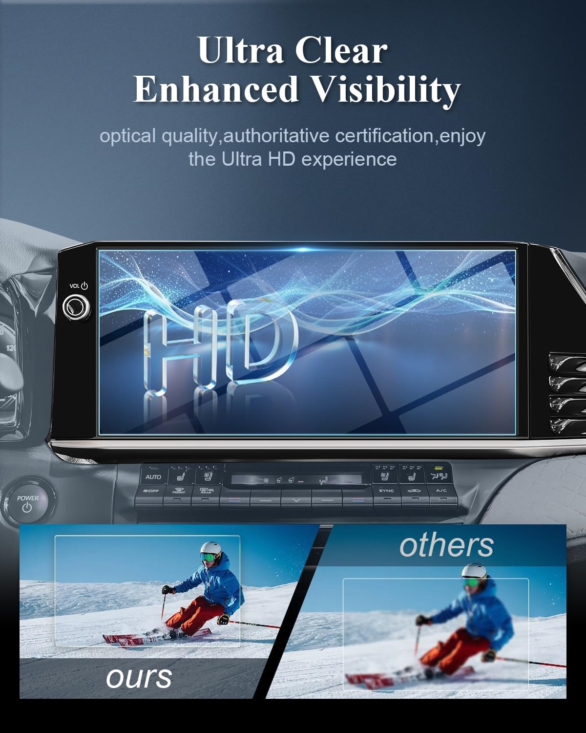 BIBIBO compatible with 2025 2026 Toyota Camry Screen Protector 2025+ Toyota Camry XLE/XSE 12.3" Tempered Glass Protective Film [Anti-Scratch Ultra-Clear] 2025 2026 Toyota Camry Accessories 2025 Camry