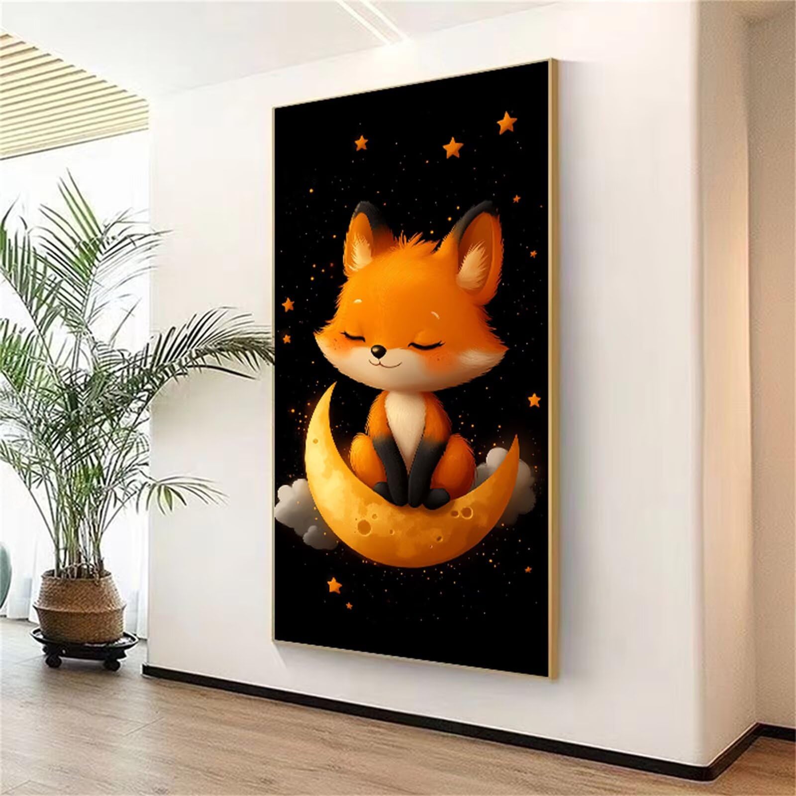 Diamentowe malowanie zwierząt, księżyc diamentowe malowanie dla dorosłych duży rozmiar 90 x 180 cm, 5D DIY malowanie diamentowe dla dorosłych, zestaw do ręcznego aktywnego haftu krzyżykowego do