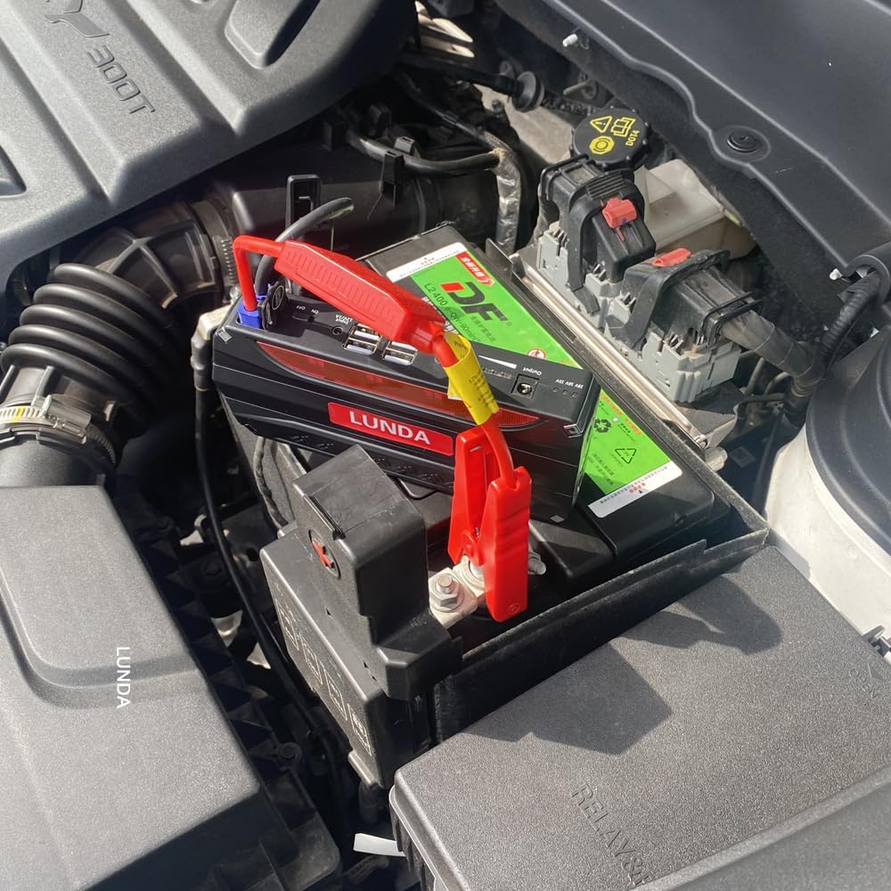 LUNDA 12000mAh Car Jump Starter Power Bank Portable Car Battery Booster Charger Starting Device Petrol Diesel Car Starter