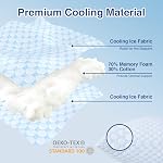 Cooling Bed Pillows Queen Size 2 Pack for Sleeping, Memory Foam Pillow Double Sided Cooling Pillow with Washable Cover for Hot Sleepers Side Back and Stomach Sleepers