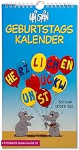 Uli Stein Birthday Calendar with Spiral - Everlasting Birthday Calendar - Year-Independent Wall Calendar with Uli Stein Cartoons