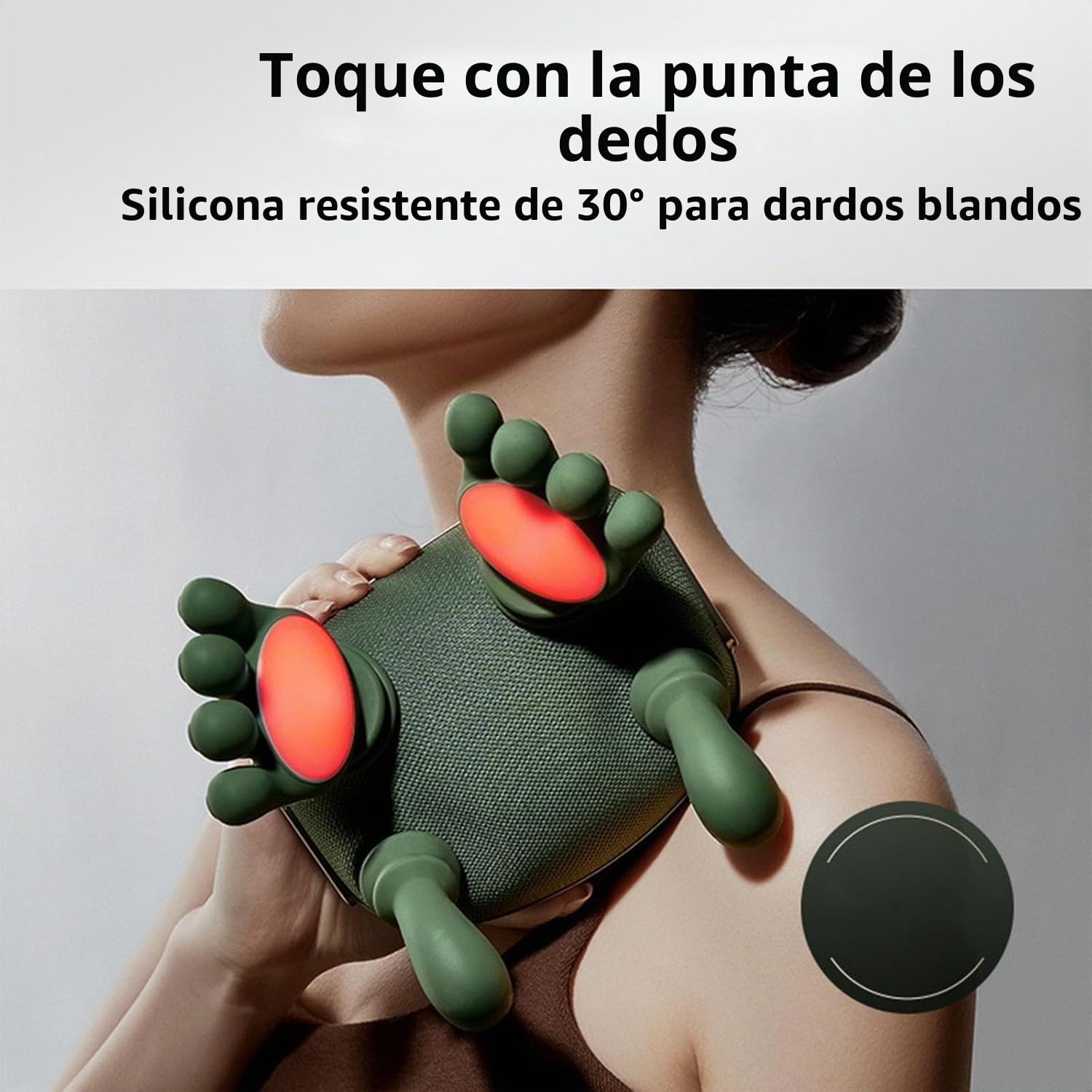 Siasoo Original 4D Masajeador térmico biónico, masajeador Shiatsu portátil inalámbrico para el cuello y la espalda, masaje eléctrico de tejidos profundos 4D, diseño simulado de mano humana