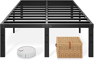 Full Size Bed Frame, 14 Inch Full Bed Frame with Underbed Storage, Heavy Duty Metal Platform Bed Frame No Box Spring Needed, Noise Free - Easy Assembly