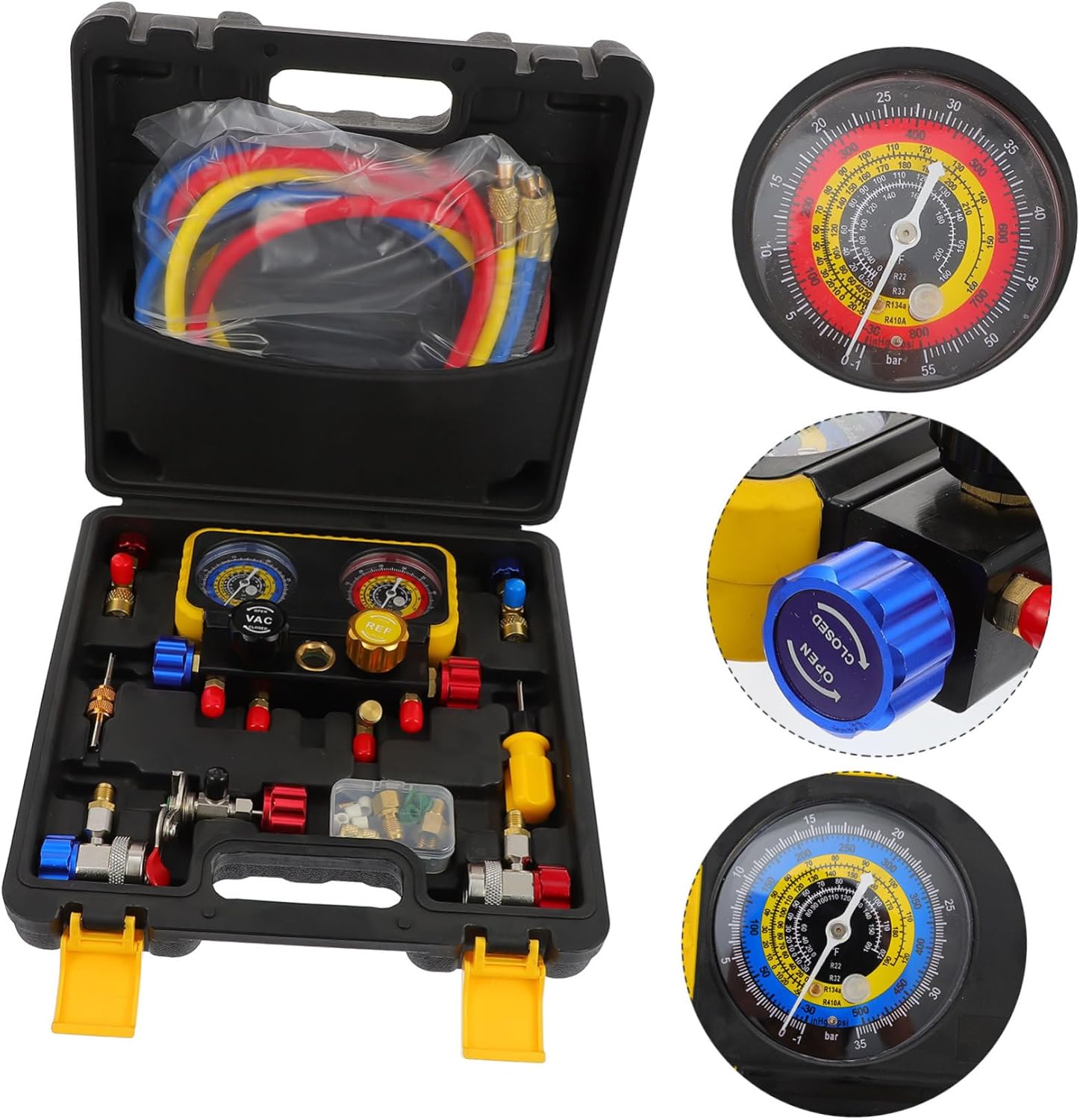 R410A/R32 Gauge Kit Universal Diagnostic Tool Set for Refrigeration Applications Random Color