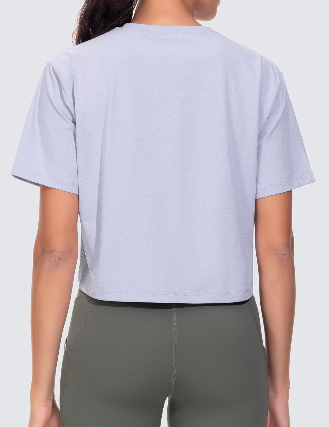 THE GYM PEOPLE Workout Crop Tops for Women Short Sleeve Shirts Loose Fit Yoga Athletic Basic Cropped T-Shirts - Image 3