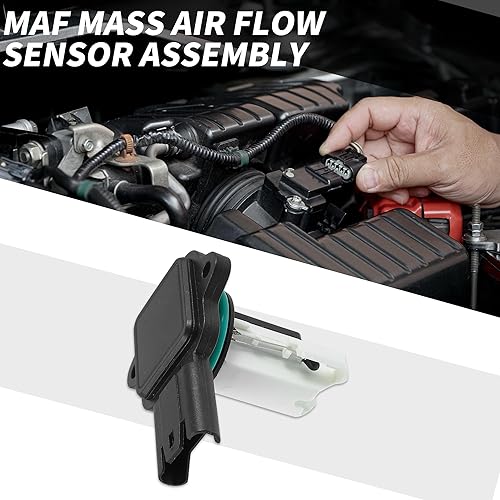 Miniatura 2 de X AUTOHAUX 5WK97502 Sensor de flujo de aire de masa de coche Sensor MAF Sensor de flujo de aire Reemplazo para BMW 535i 330i 323i para BMW 325i Base