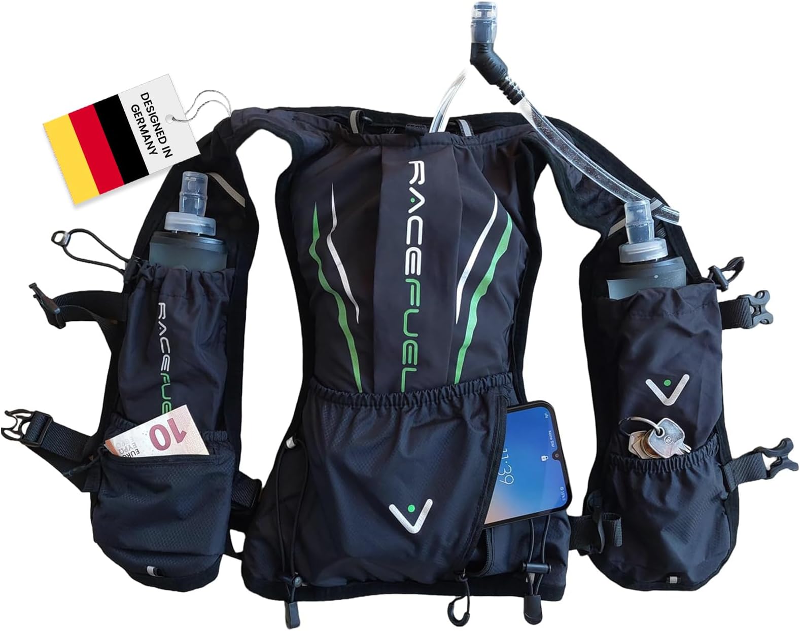 RaceFuel Marathon Vest, Ultralight Hydration Backpack, Trail Backpack, Hydration Pack, Bicycle Backpack for Running, Hiking, Men and Women
