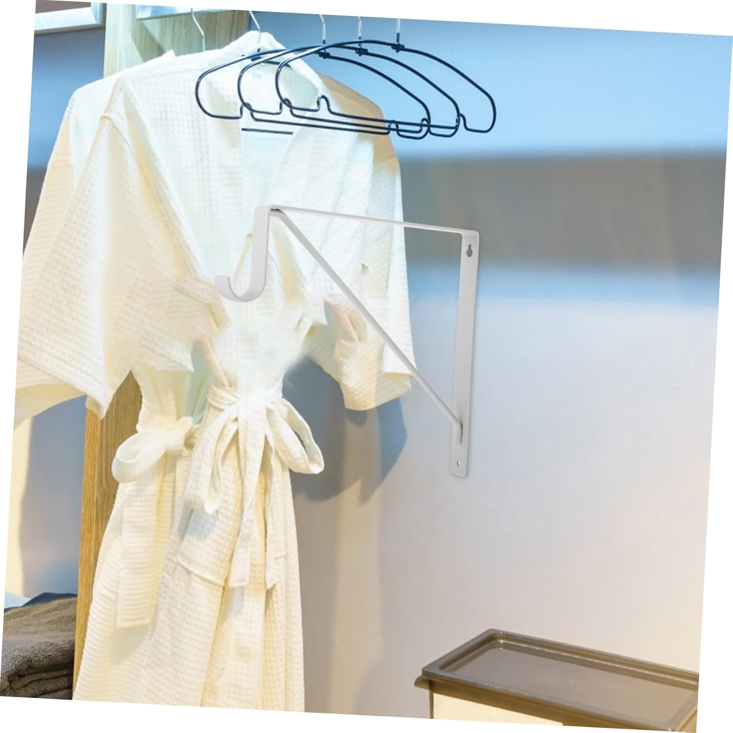 Sturdy Wall Mount Storage Rack Plant Shelf Brackets Metal Shelving Brackets Space Saving Design