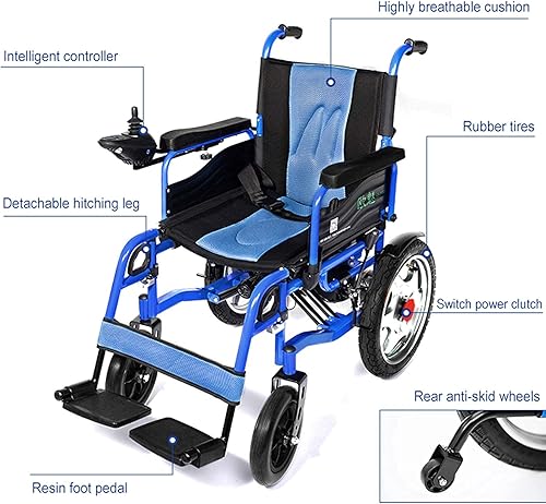 Miniatura 2 de NEOCHY Silla de ruedas portátil de moda para discapacitados cómoda reclinable plegable para exteriores silla de ruedas de viaje manual eléctrica sin