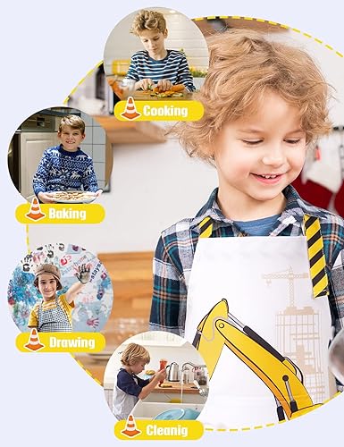 Miniatura 4 de WERNNSAI Delantales artísticos para cocinar, delantal de pintura para niñas y niños
