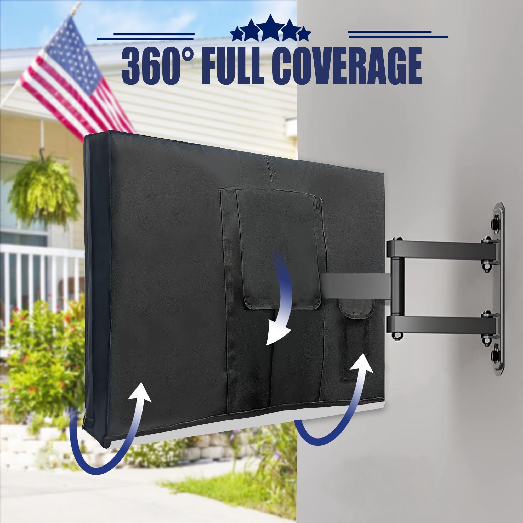 IC ICLOVER Outdoor TV Cover 32 Inch, 600D Heavy Duty 4 Season