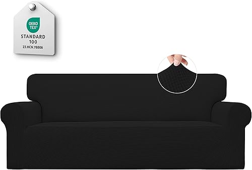 Vista 19 de Easy-Going - Funda elástica para sofá biplaza, 1 pieza, suave, con parte inferior elástica, protector para niños, tela jacquard de elastano