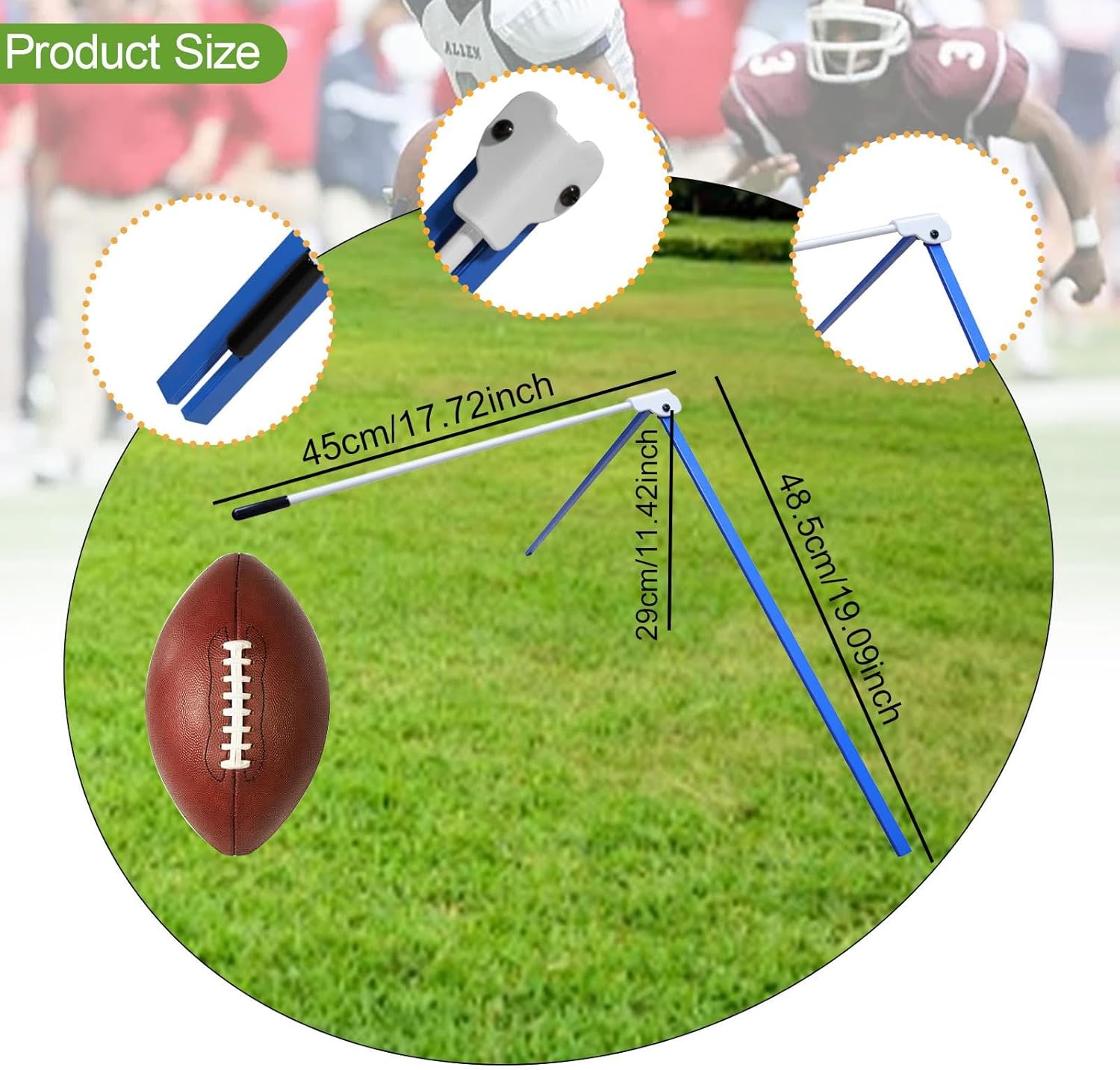 Football Kicking Tee with Adjustable Holder for Soccer Training Any Age