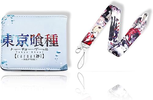 Anime Tokyo Ghoul - Cartera de piel con cordón Tokio Ghoul