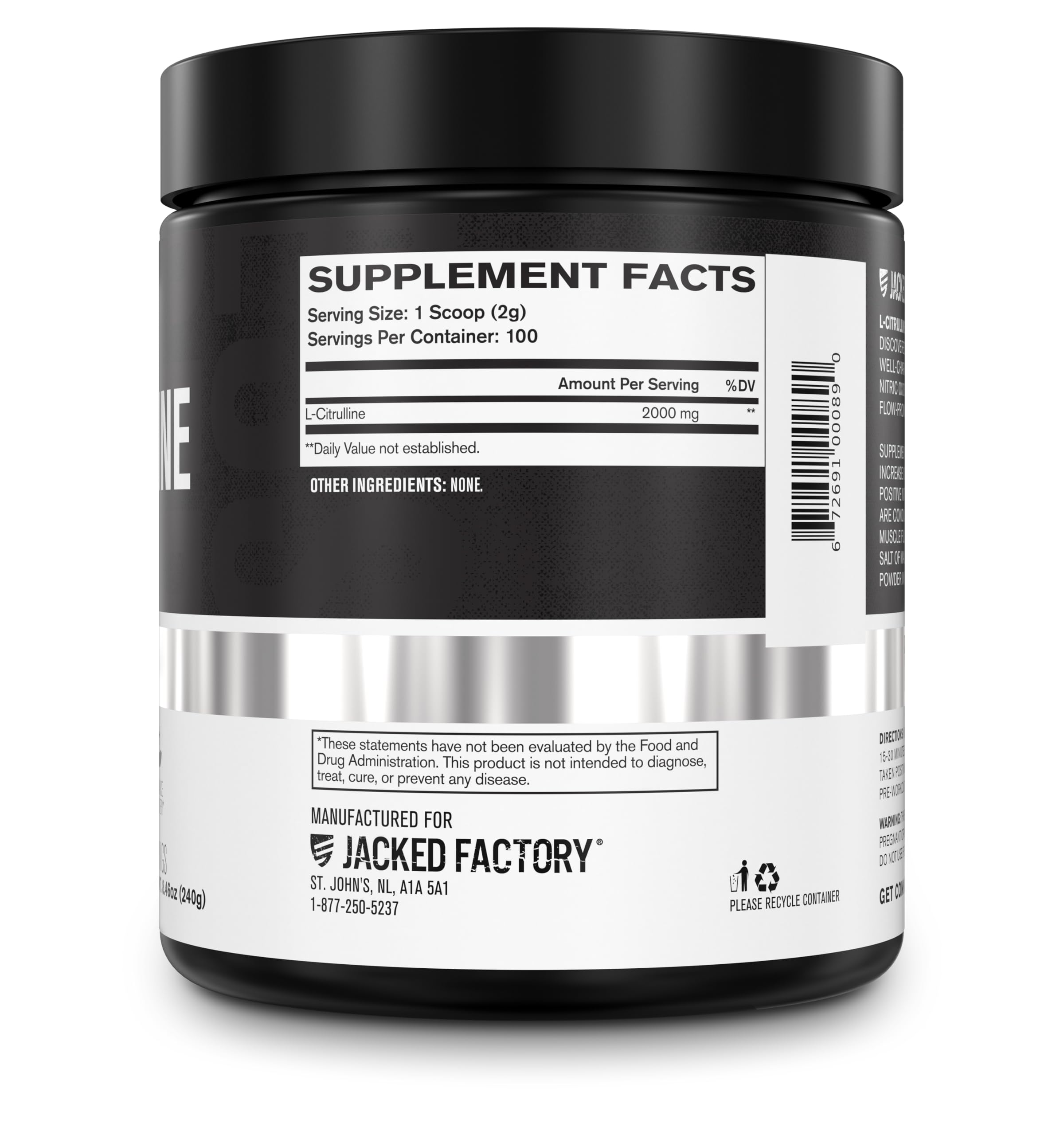 china l carnitine and l citrulline together factory L-Citrulline, 2400 mg (per serving), 180 Quick Release Capsules China Amino Acid and Food