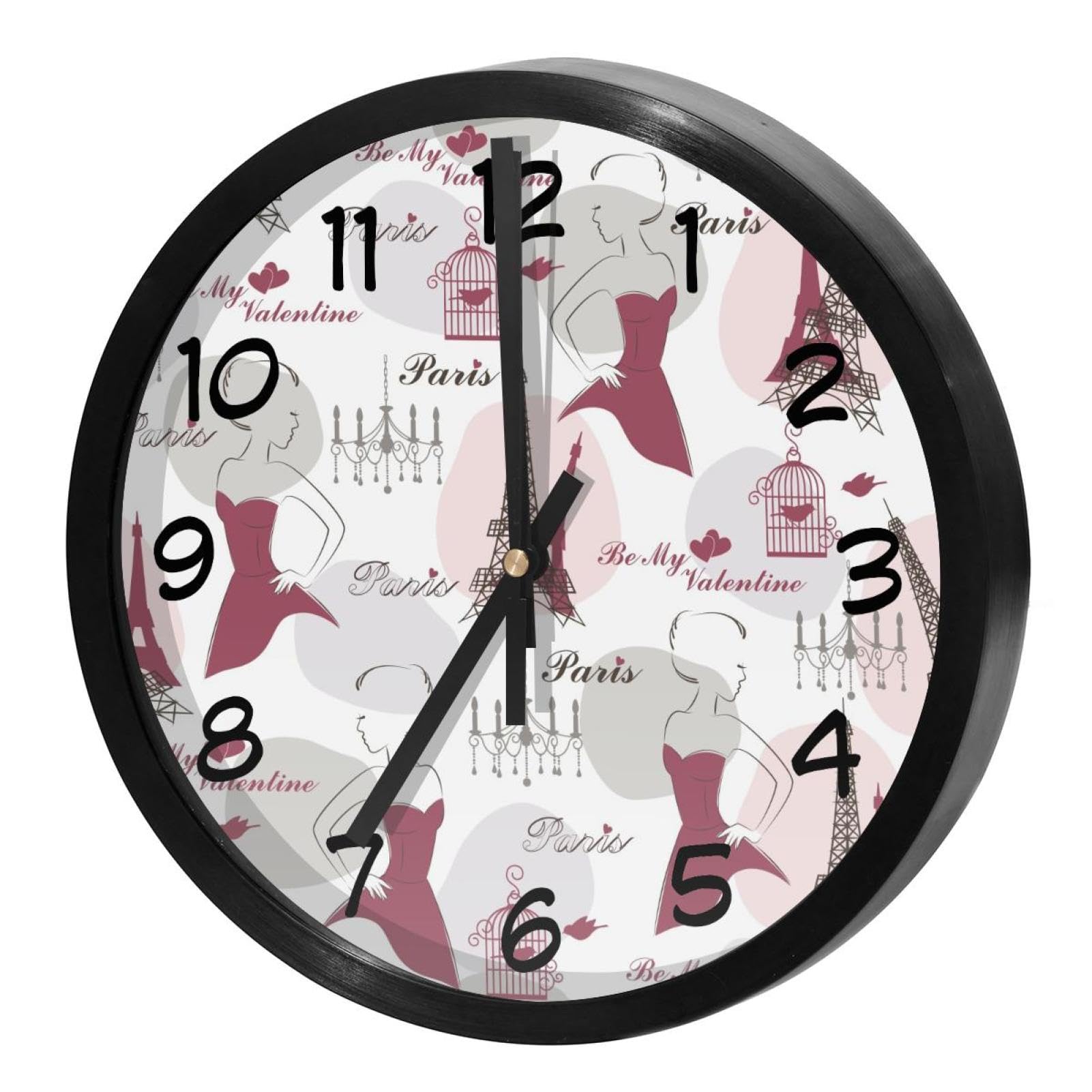 Horloge silencieuse de cuisine ronde et discrète fonctionnant à piles