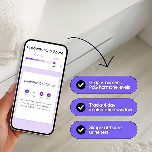 Vista 4 de Proov PdG Test Strips for Women - 5 Progesterone Test Strips - Confirm Successful Ovulation at Home - 1 Cycle Pack - Fertility Tracker - Compatible