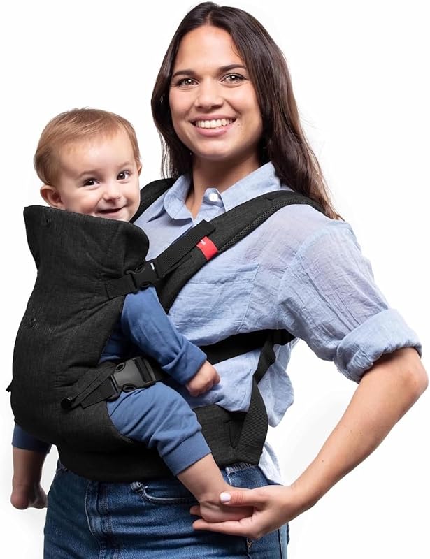 You+ME 4-in-1 Baby Carrier Newborn to Toddler, Mesh, 8-32 lbs, Black | Breathable 3D Panels keep baby cool, certified Hip-Healthy Seat converts as your child grows, comfortable for any caregiver.