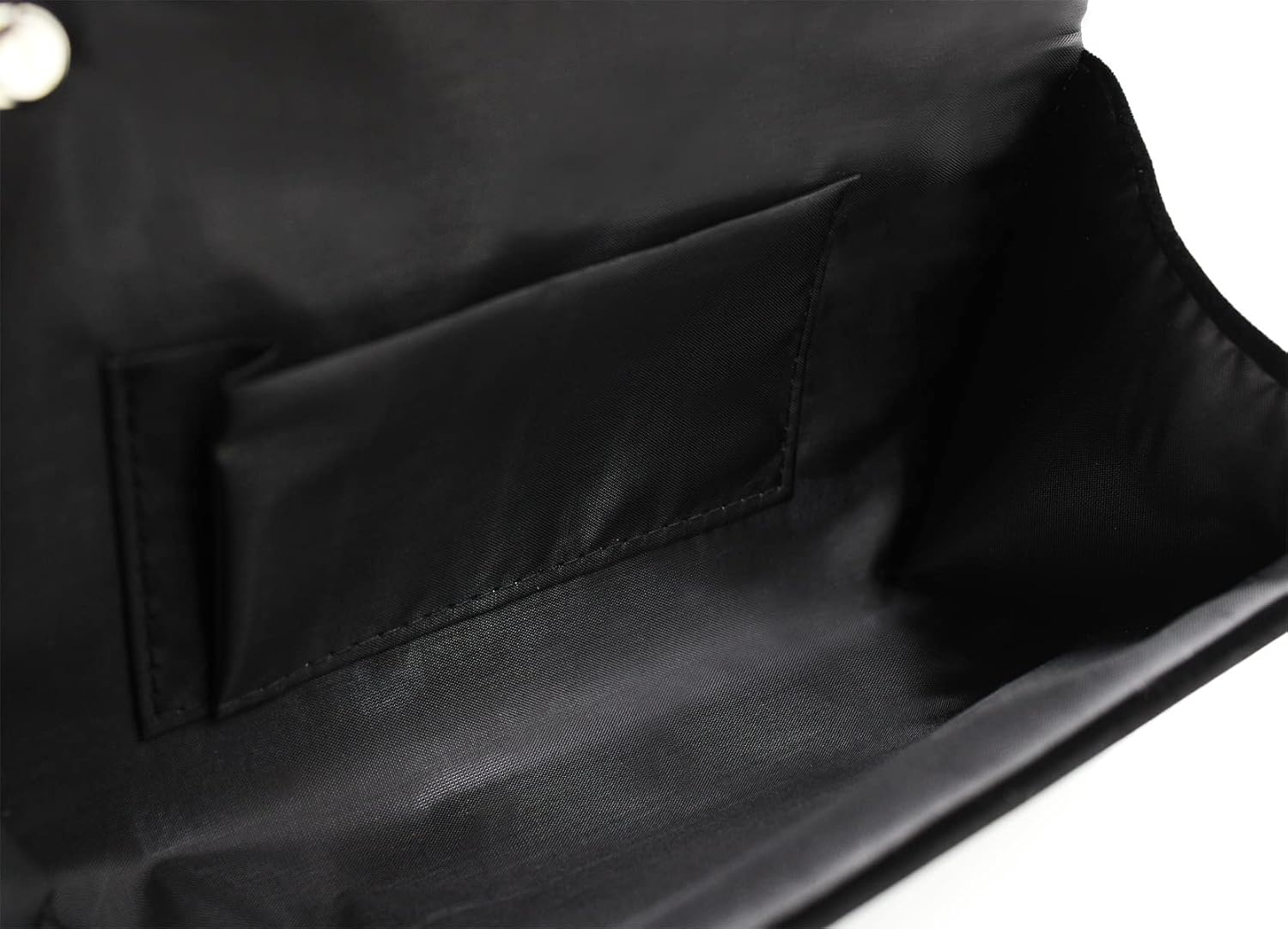 Elegant Rhinestone Bow Front Velvet Clutch Evening Bag Handbag - Image 2