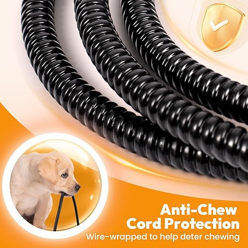 Miniatura 5 de Niubya Almohadilla térmica para mascotas para perros y gatos, temperatura ajustable e impermeable para mascotas con temporizador, cama de