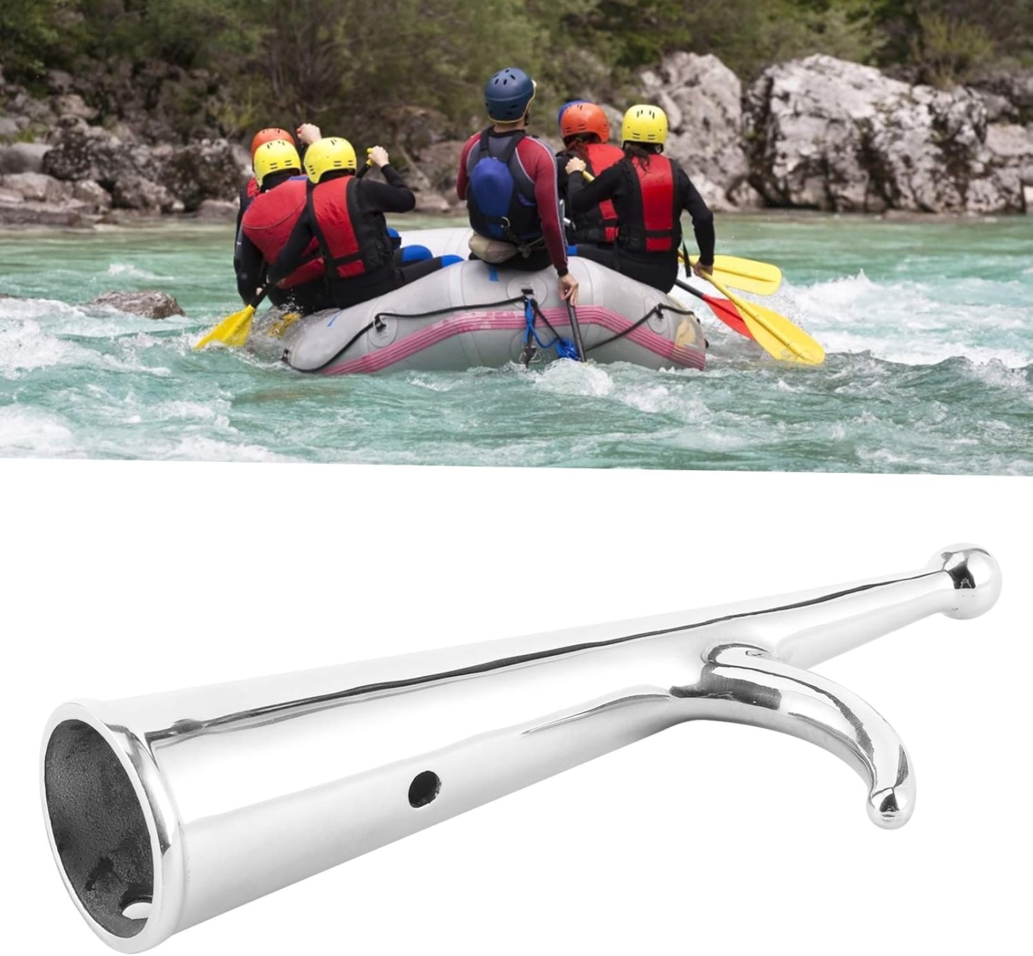 316 Stainless Steel Boat Hook, Boat Hook Pole Docking Dock Hooks, 1.3in ID Floating Hook Dock Anchor Hardware for Mooring Lifeboat Raft Yacht Boat Kayak