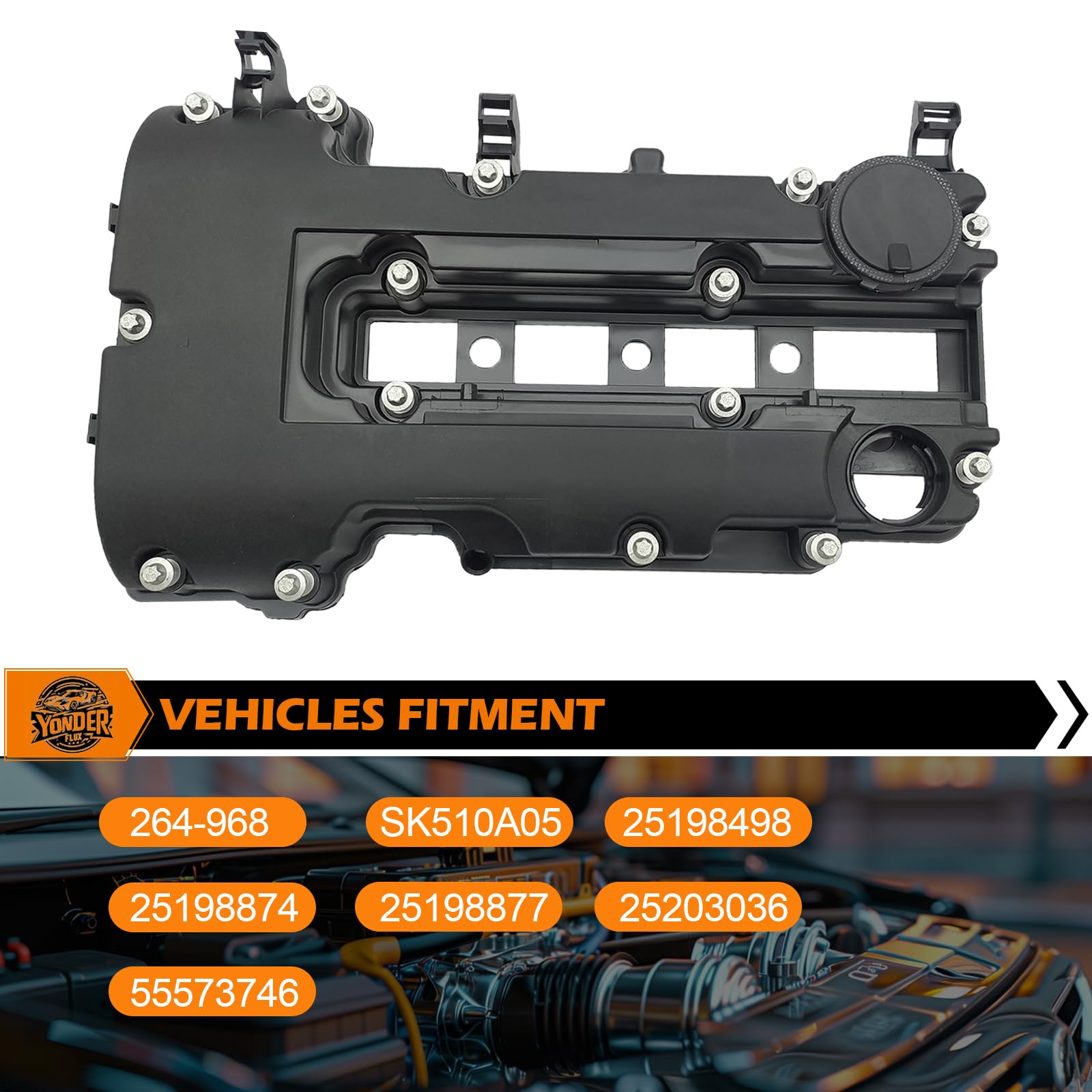 Complete Valve Cover Kit For Chevy Cruze, Sonic, Trax, Volt, Buick Encore 1.4L Turbo 2011-2020 – Includes Cover, Gasket, Bolts - View #10