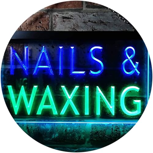 Miniatura 9 de ADVPRO Letrero de neón LED de doble color, para salón de belleza, con cera de uñas, color blanco y azul, 24 x 16 pulgadas, st6s64-i0358-wb