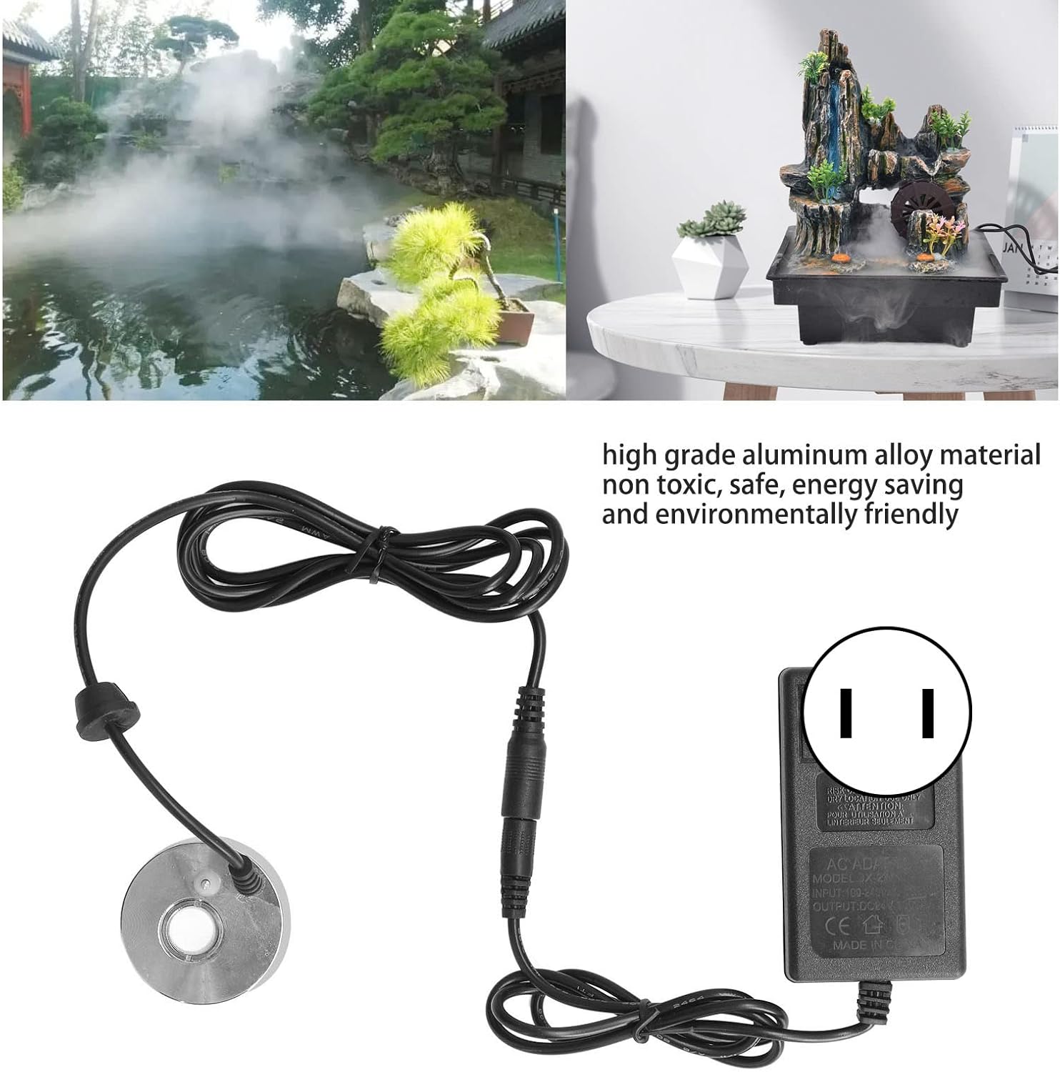 Yosoo Ultrasonic Mist Maker, Cool Mist Water Fountain Fog Machine, Cool Mist has The Effect of Cooling and Moisturizing The Air, for Placing in Ponds, Rockeries, Fish Tanks, Vases, Water Basins(#1) : Home & Kitchen
