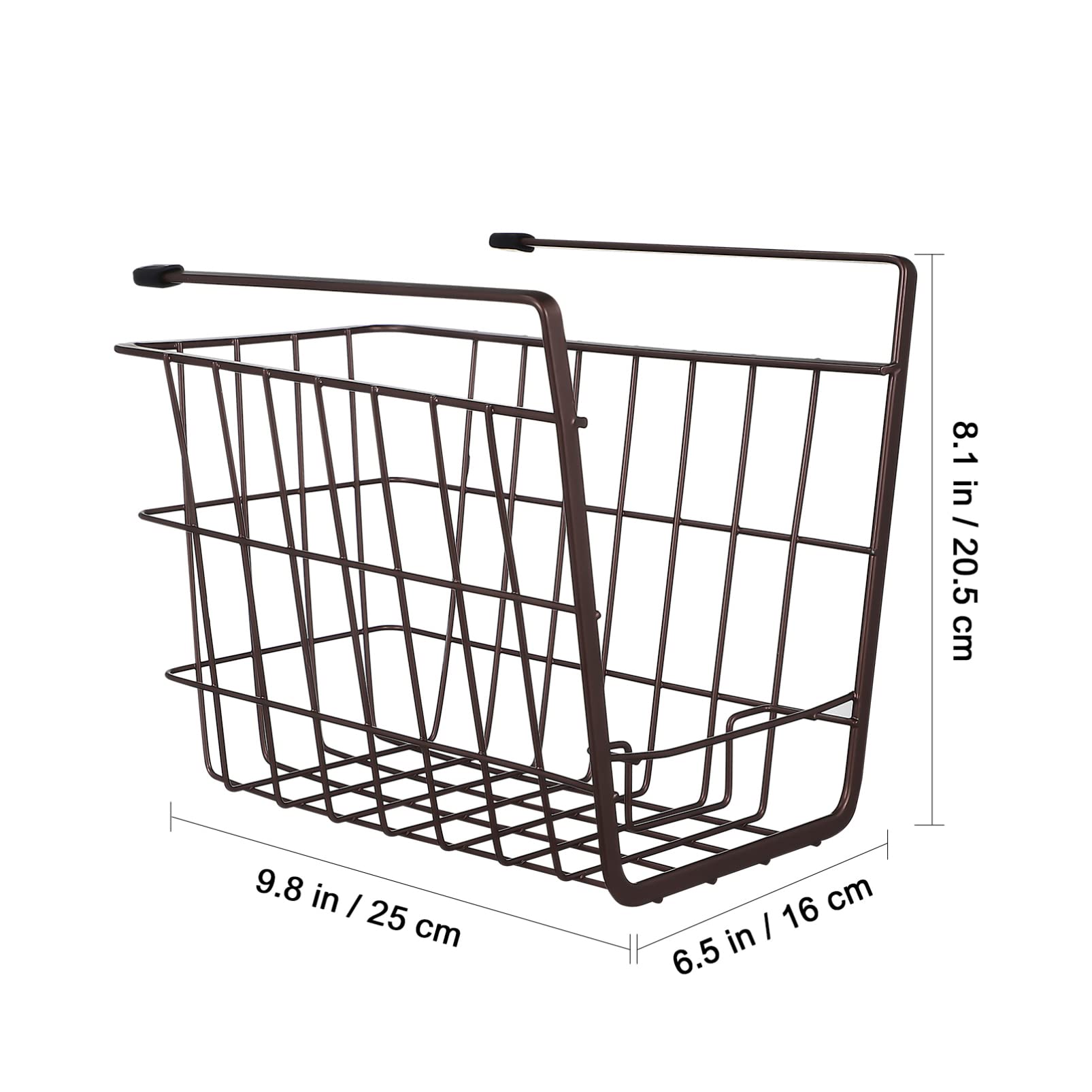 Operitacx 2piezas Cesta De Almacenamiento Colgante De Alambre De Hierro Cestas De Almacenamiento Para Debajo De Estantes Organizadores Para Cocina Despensa Armario De Baño
