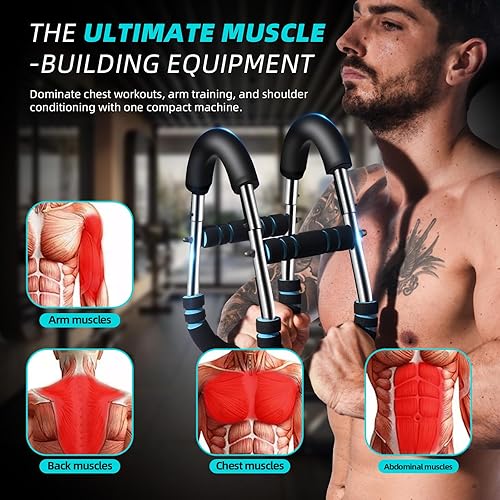 Miniatura 4 de Entrenador profesional de brazo Twister, equipo de entrenamiento de pecho ajustable de 60 a 100 libras para hombres, diseño desmontable portátil
