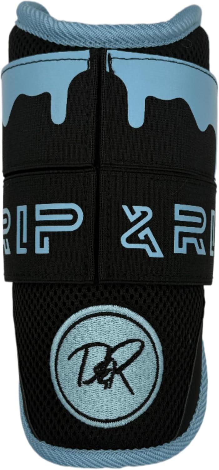 Drip & Rip Premium Adult Double Strap Baseball and Softball Elbow Guard (Black Ice)