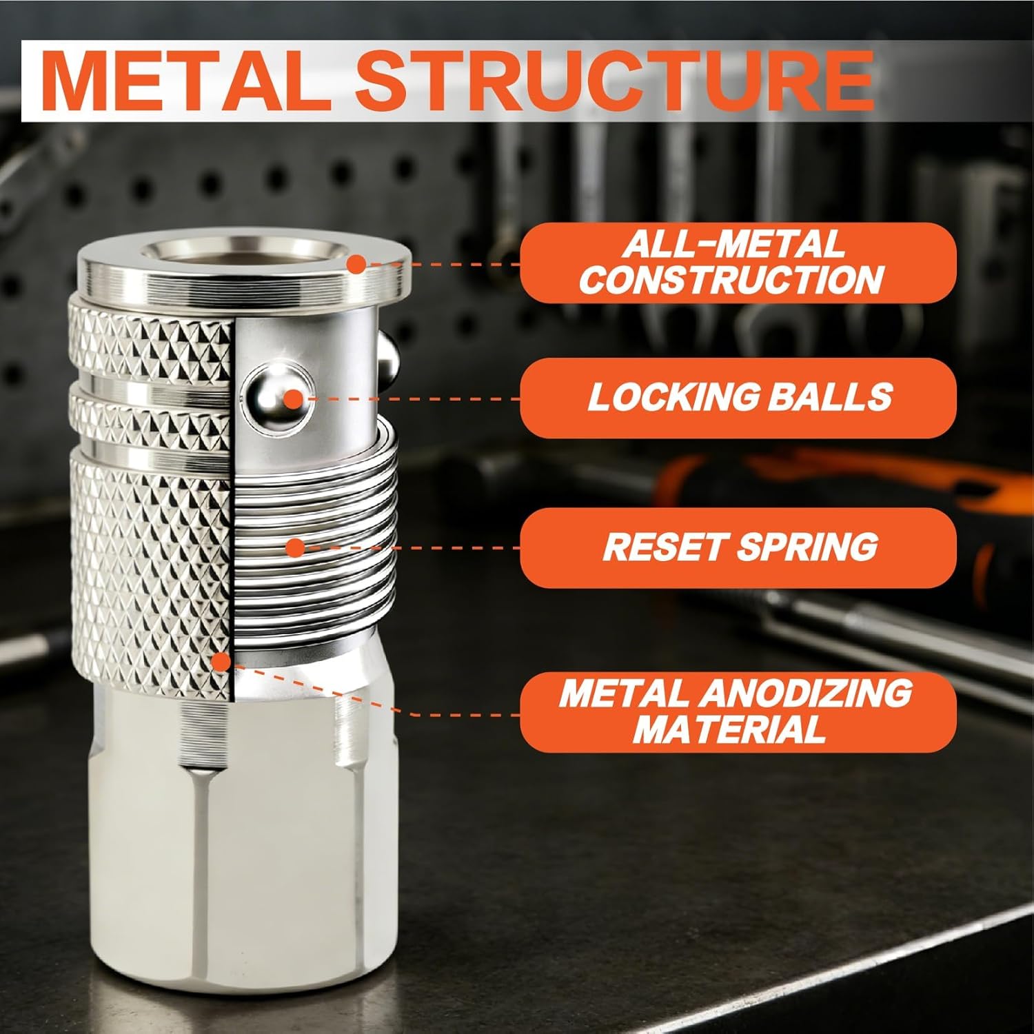 54 Pcs 1/4" NPT Quick Connect Air Fittings Kit | Industrial, Nickel-Plated, 360° Swivel | Pre-applied Sealant, Couplers, Plugs & Adapters for Air Compressor & Pneumatic Tools