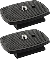 Vista 10 de Paquete de 2 adaptadores de montaje de cámara de trípode de liberación rápida de 1.614 in y 1.693 in, 2 tamaños de placa QR, trípode de cámara