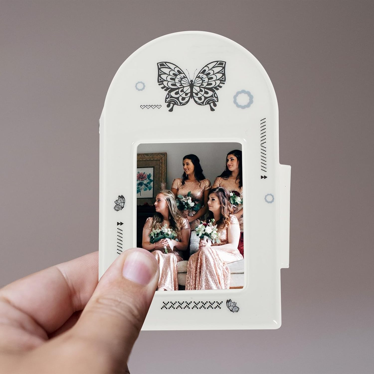 Mini Photo Album Photo Card Holder White PVC for Collectibles