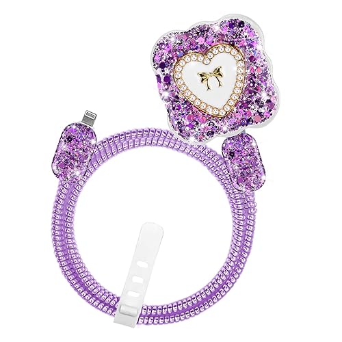 Miniatura 8 de CameCosy Juego de protectores de cable de carga para Apple Adaptador de corriente dinámico de 40 W, protector de enchufe de cargador con diseño de