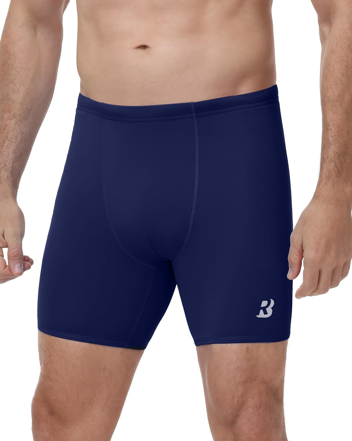 Roadbox Men's Athletic Swim Jammers, Quick Dry Competitive Racing Swimsuit | 5-6 inch jammer length. Quick-dry performance. Nylon-spandex stretch. Drawstring fit for swim training and racing.