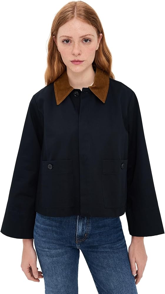 Amazon.com: FRAME Women's The Small Trench Coat, Navy, M