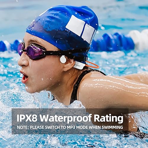 Miniatura 2 de Tayogo Auriculares de natación, IPX68 impermeables de conducción ósea Bluetooth 5.4, auriculares de oreja abierta, 32G de reproductor de MP3,