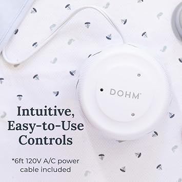 Yogasleep Dohm Uno White Noise Sound Machine, Real Fan Inside for Non-Looping White Noise, Sleep Aid, Office Privacy & Meditation for Adults & Baby, Registry Gift (White)