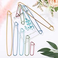 Vista 6 de BESPORTBLE Juego de 10 soportes para puntada de tejer, 10 unidades en 5 tamaños (2.4 in, 3.5 in, 4.7 in, 5.9 in, 7.9 in), aleación de aluminio