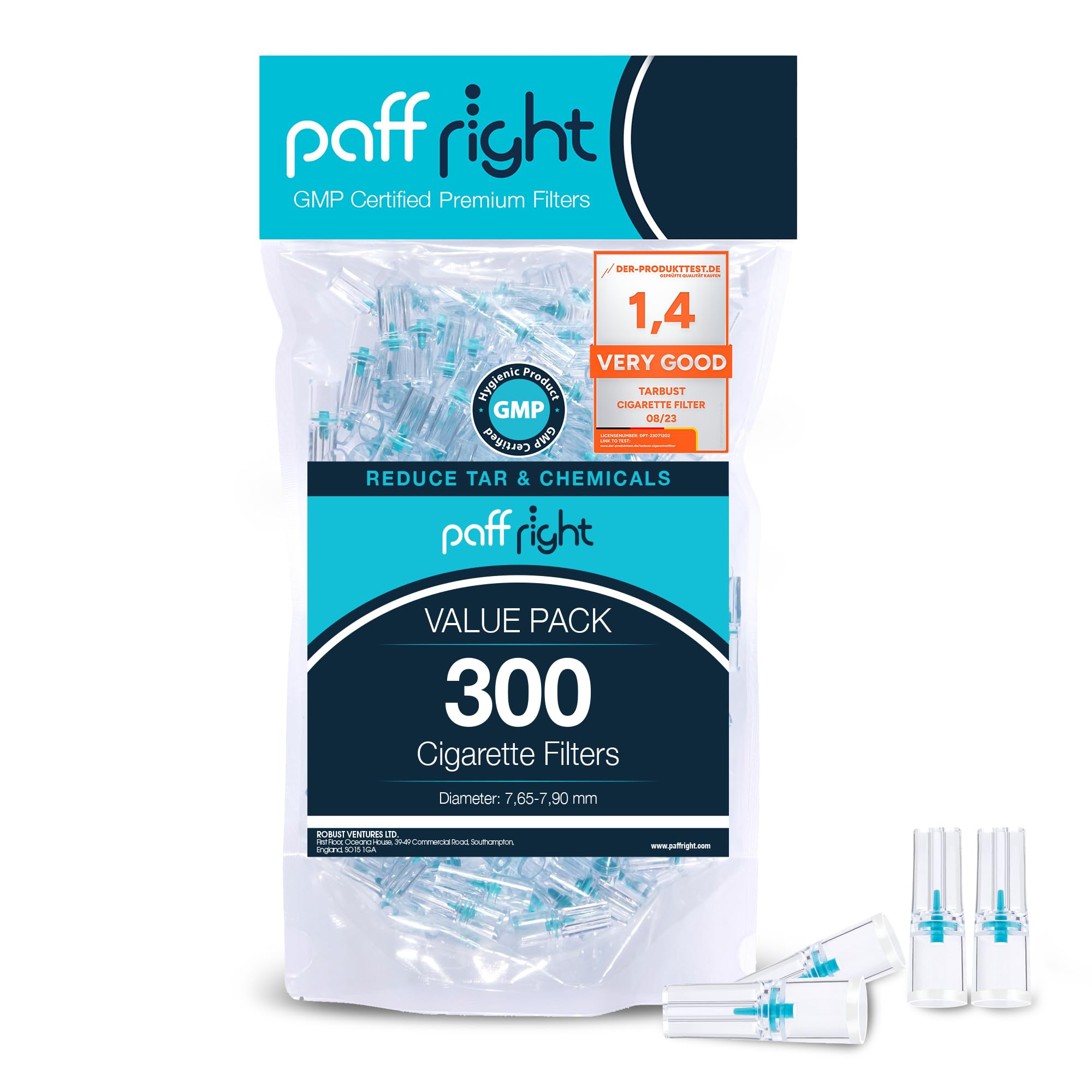 Paffright Premium Disposable Filters, BPA and Phthalate Free, Medical Raw Material