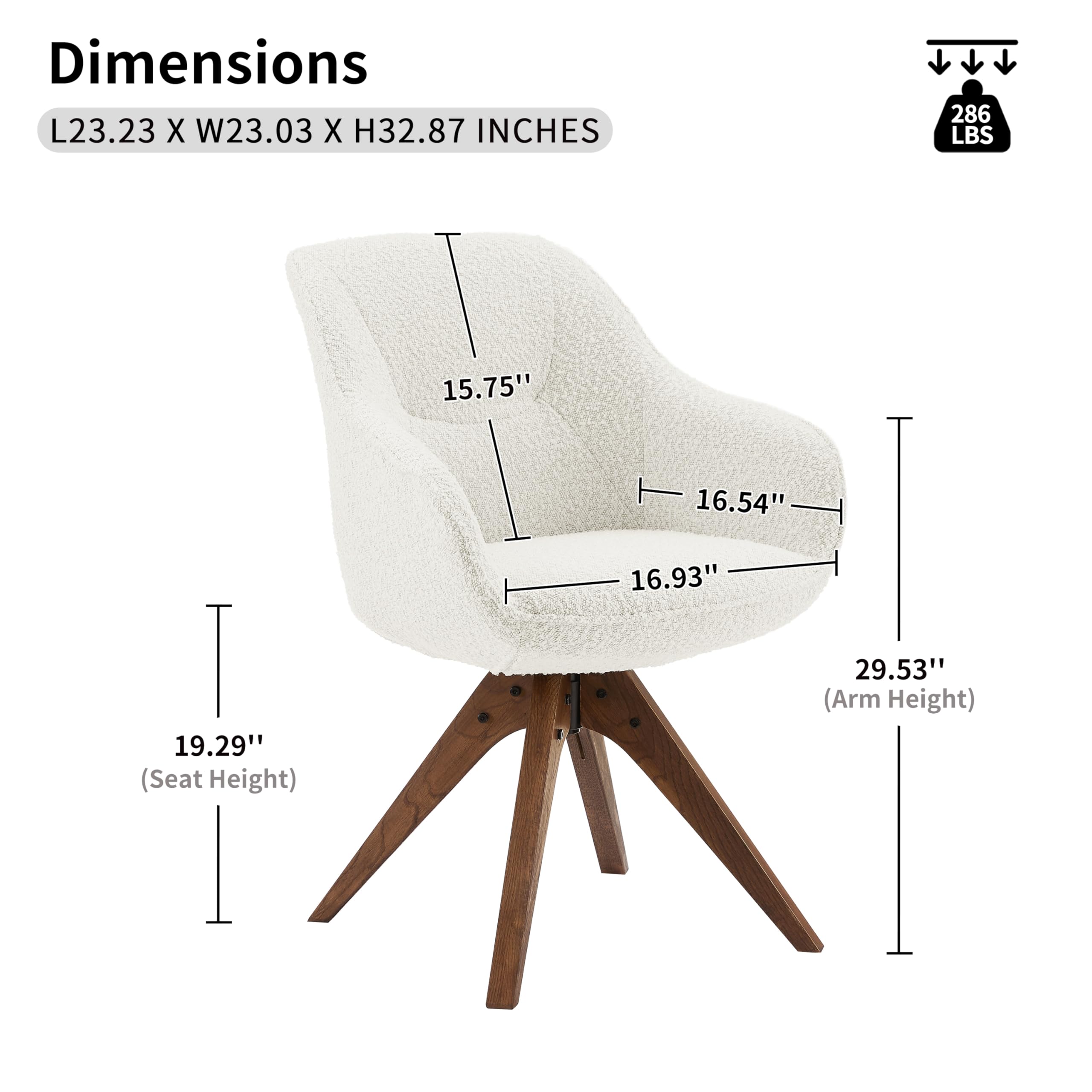 Amazon.com: Art Leon Swivel Desk Chair for Home Office, Boucle
