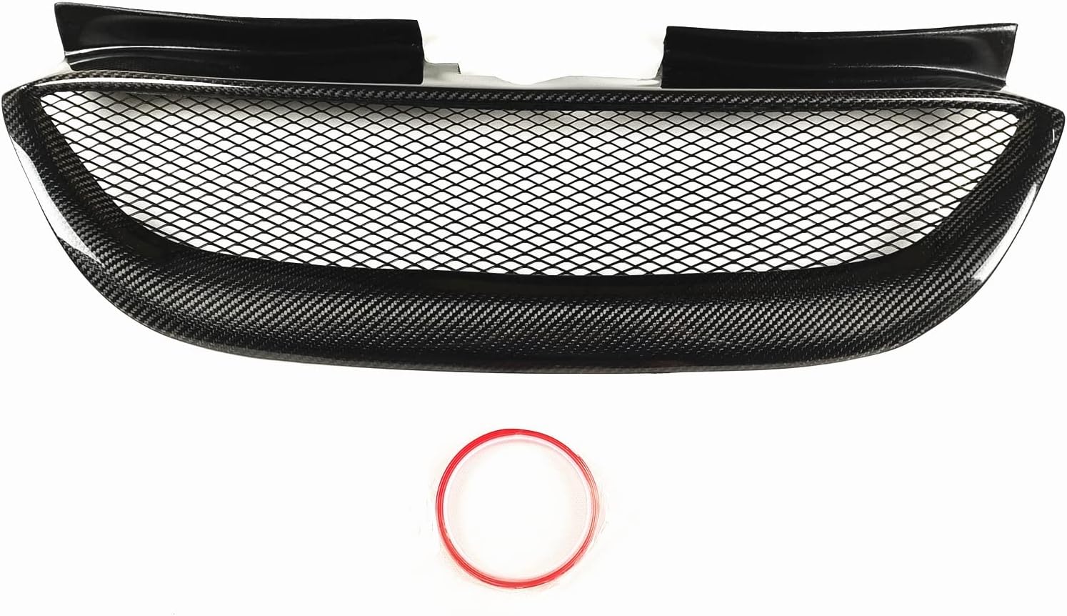Front Bumper Mesh Grille Grill For Hyundai Genesis Coupe 2008-2012 Black Carbon Fiber