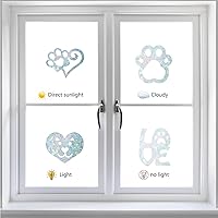 Vista 27 de GORGECRAFT 16 calcomanías de alerta de vidrio para ventana de mariposa, anticolisión, animales, arcoíris, para pájaros, pegatinas, película