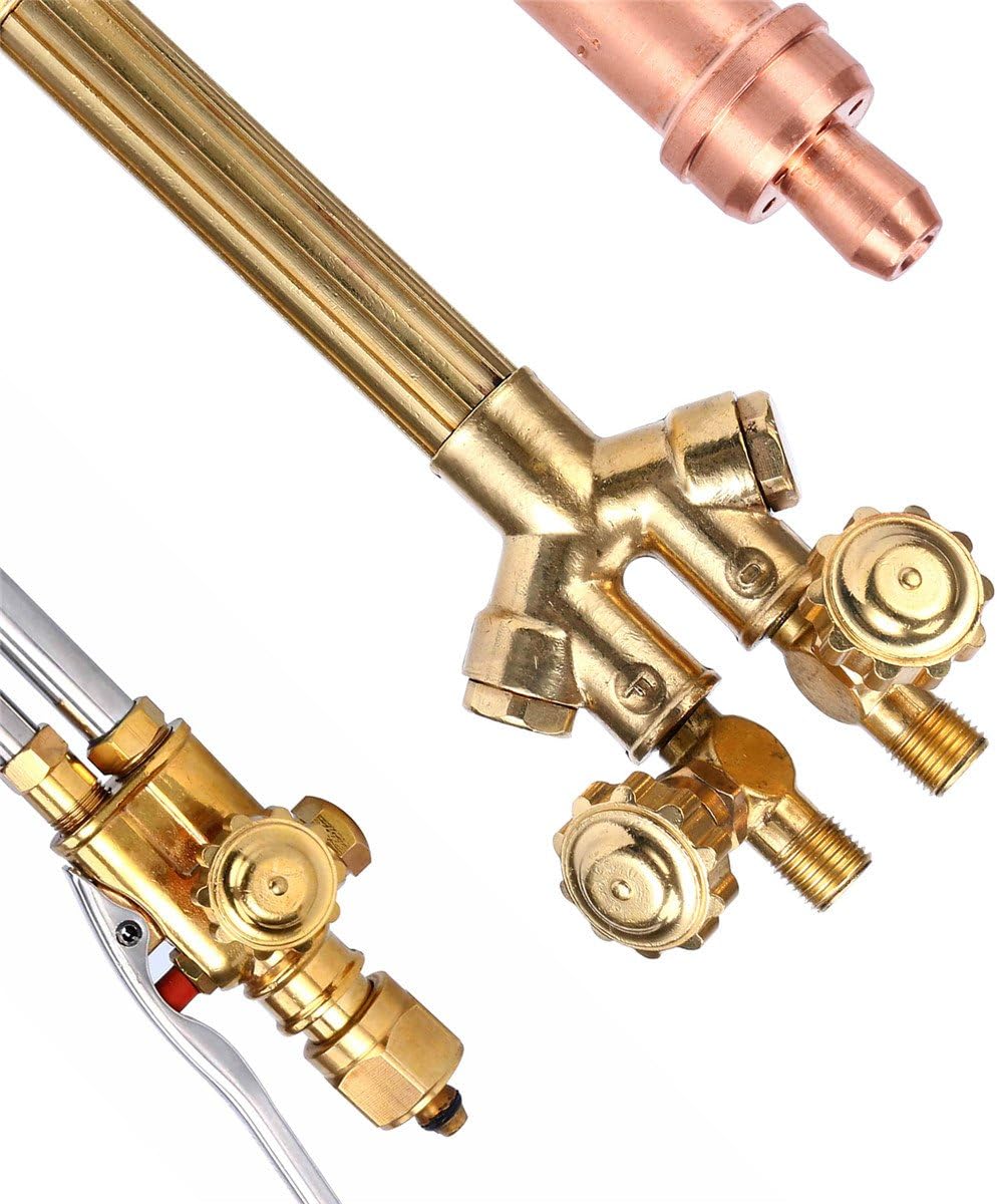 8MILELAKE Heavy Duty Oxygen/Acetylene Cutting, Welding Torch Kit, Victor Style