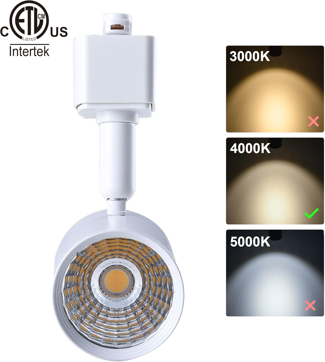 mirrea 6 Pack LED Track Lighting Heads Compatible with Single Circuit H Type Track Lighting Rail Ceiling Spotlight for Accent Task Wall Art Exhibition Lighting 6.5W 24° White (4000K Neutral White)