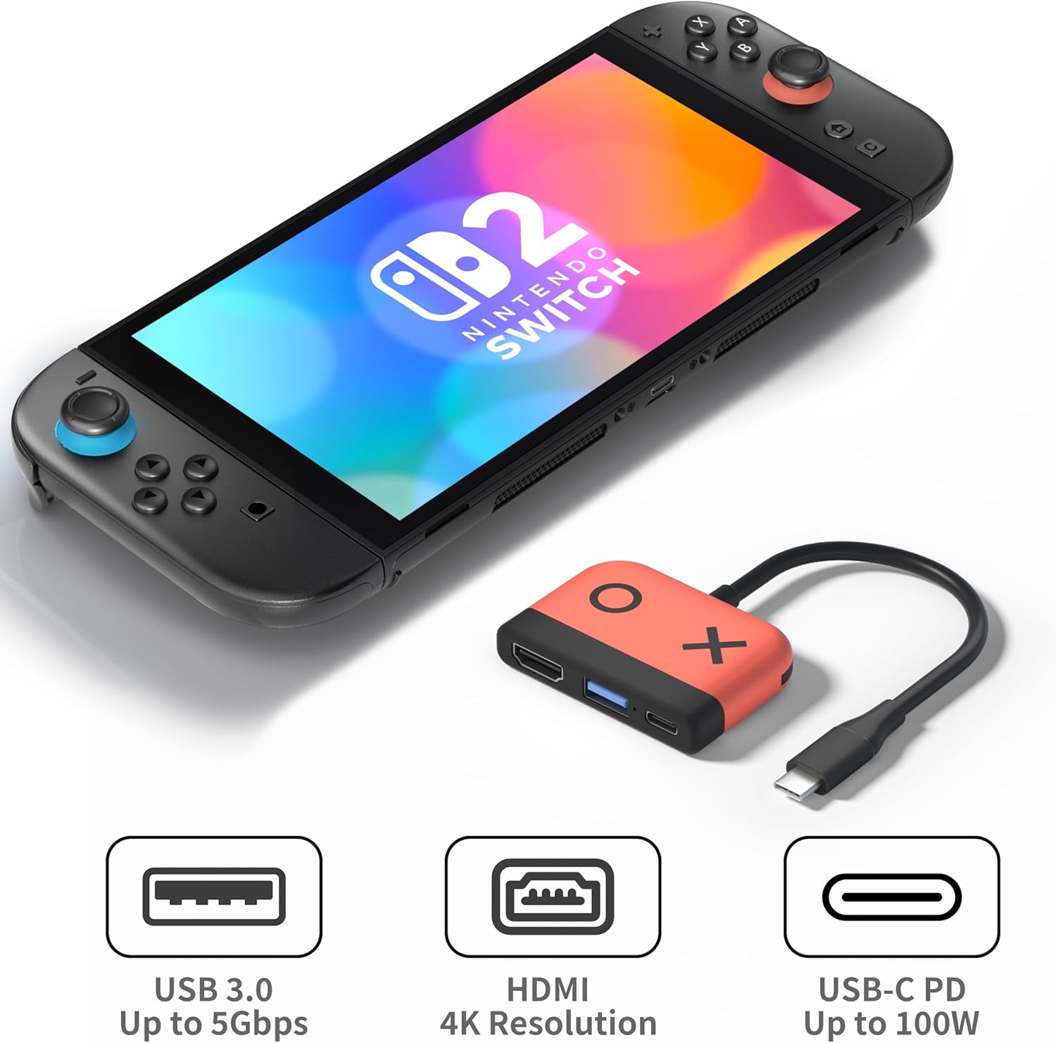 Switch Dock for Nintendo Switch 2,Portable TV Docking Station Replacement with 4K/60HZ HDMI TV USB 3.0 Port and USB C Charging,Compatible with Nintendo Switch/Switch 2/Switch OLED Steam Deck and More 3 71MLQMFiUyL. AC SL1500