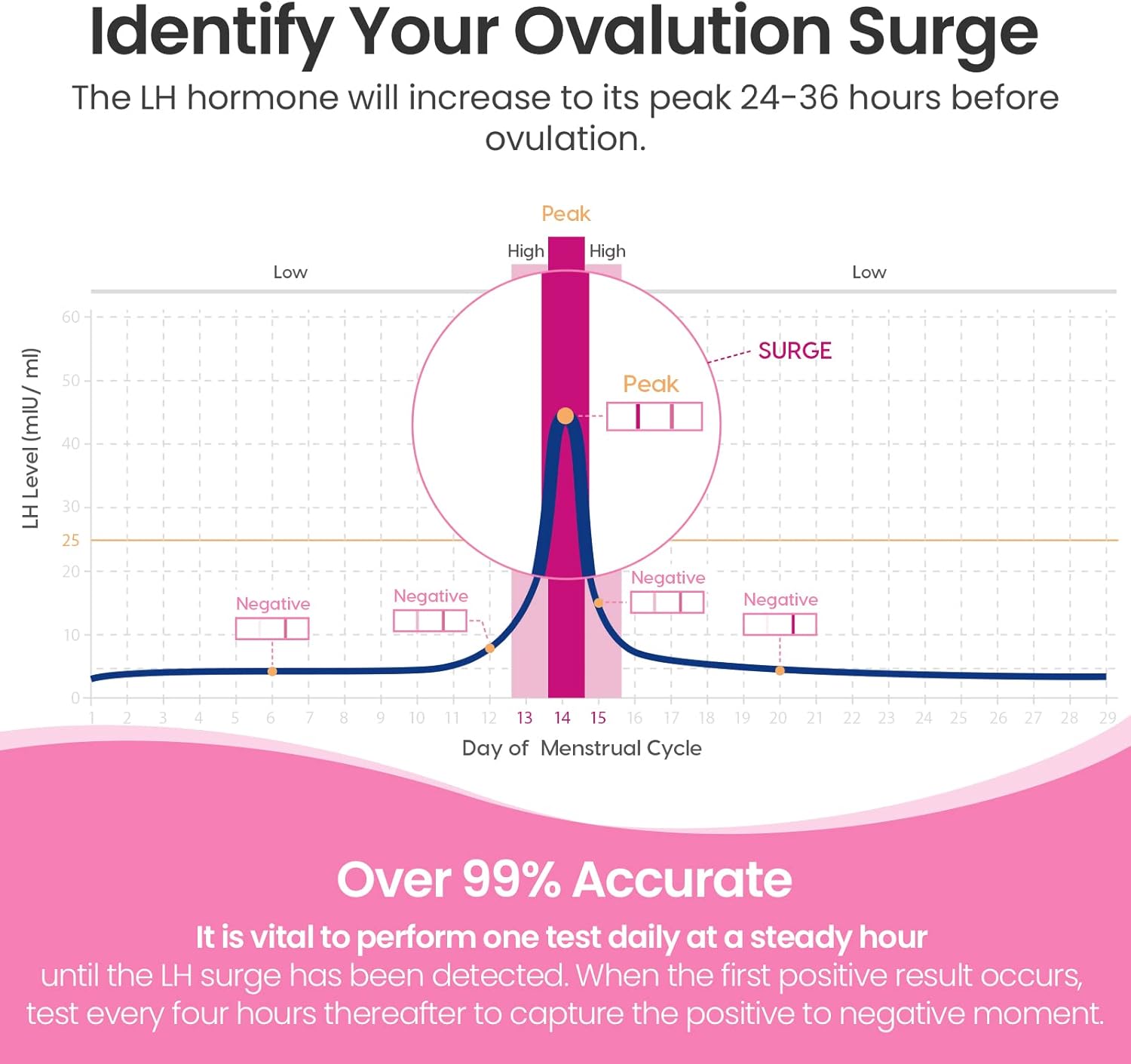 Ovulation Test Strips Pregnancy Test Strips, LH Testing Sticks