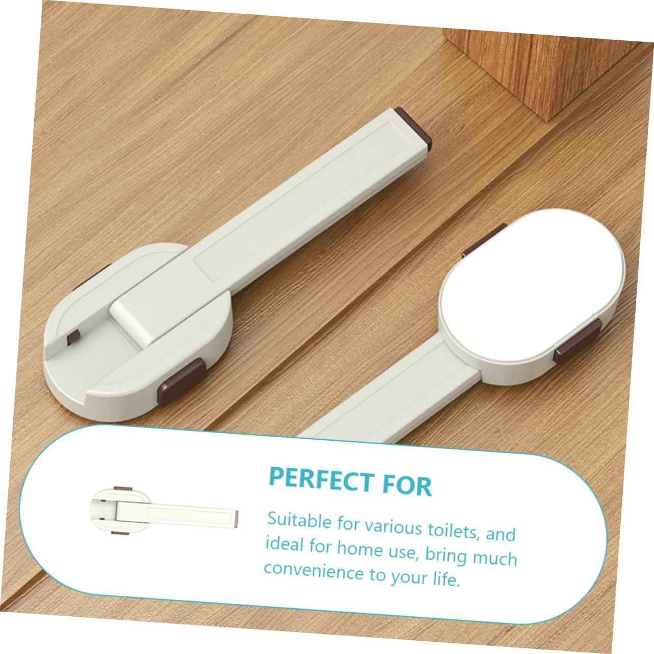2pcs Toilet Lock Toilet Lid Lock for Boy Girl Safety Pet Design Dual Locking System Easy to Install No Screws Required for Bathrooms Toddlers and Pets